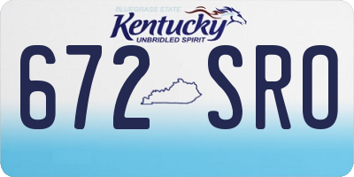 KY license plate 672SRO