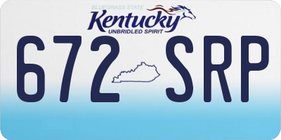 KY license plate 672SRP