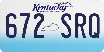 KY license plate 672SRQ