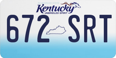 KY license plate 672SRT