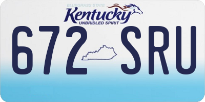 KY license plate 672SRU