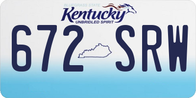 KY license plate 672SRW
