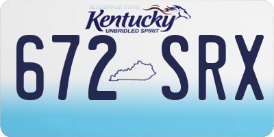 KY license plate 672SRX