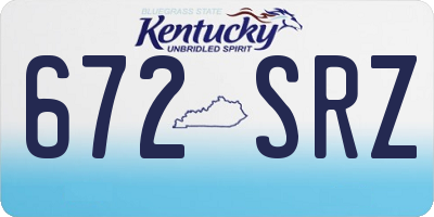 KY license plate 672SRZ