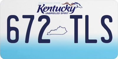 KY license plate 672TLS