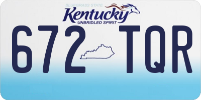 KY license plate 672TQR