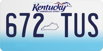 KY license plate 672TUS