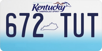 KY license plate 672TUT
