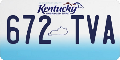 KY license plate 672TVA