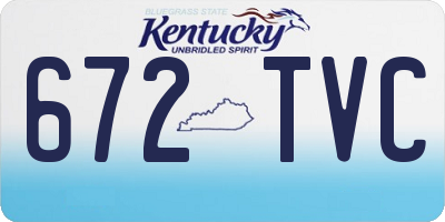 KY license plate 672TVC
