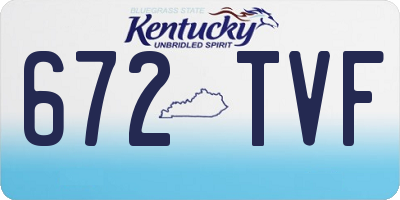 KY license plate 672TVF