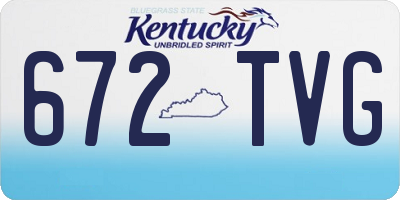 KY license plate 672TVG