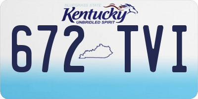KY license plate 672TVI
