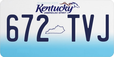 KY license plate 672TVJ