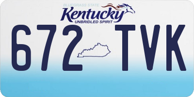 KY license plate 672TVK