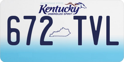 KY license plate 672TVL
