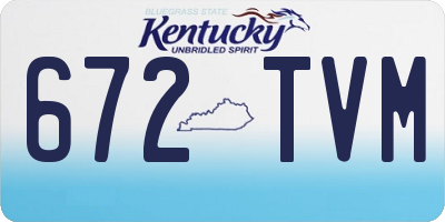 KY license plate 672TVM