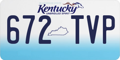 KY license plate 672TVP