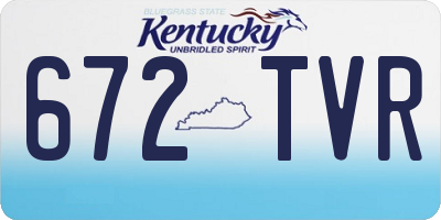 KY license plate 672TVR