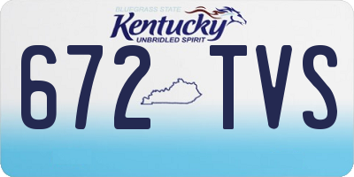 KY license plate 672TVS