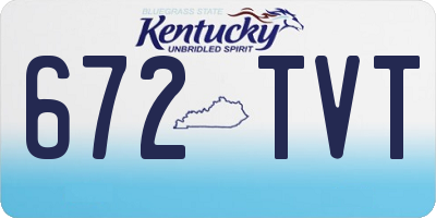 KY license plate 672TVT