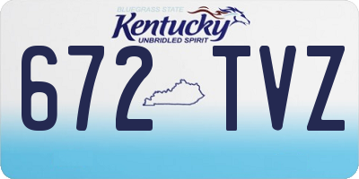 KY license plate 672TVZ