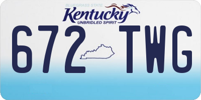 KY license plate 672TWG