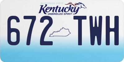 KY license plate 672TWH