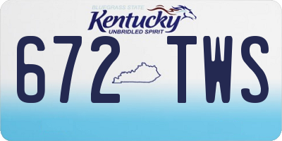 KY license plate 672TWS