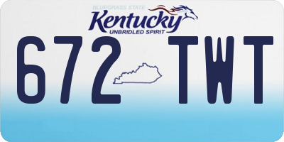 KY license plate 672TWT