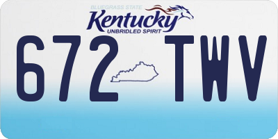 KY license plate 672TWV