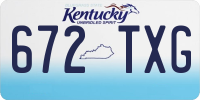 KY license plate 672TXG