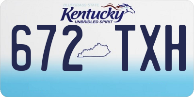 KY license plate 672TXH