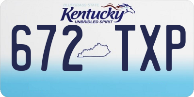 KY license plate 672TXP