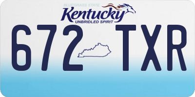 KY license plate 672TXR