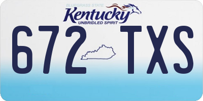 KY license plate 672TXS