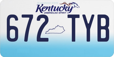 KY license plate 672TYB
