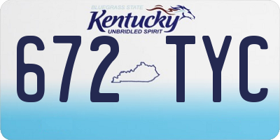 KY license plate 672TYC