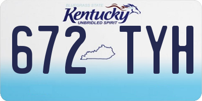 KY license plate 672TYH