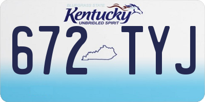 KY license plate 672TYJ