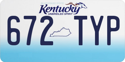 KY license plate 672TYP