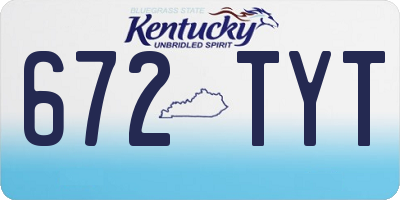KY license plate 672TYT