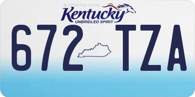 KY license plate 672TZA