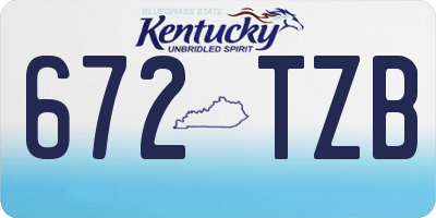 KY license plate 672TZB