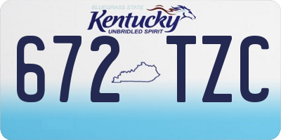 KY license plate 672TZC