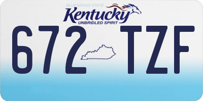 KY license plate 672TZF