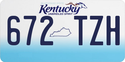 KY license plate 672TZH