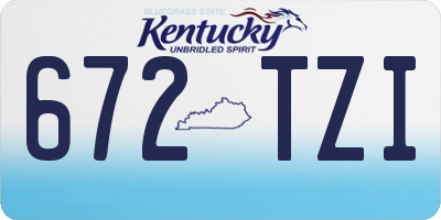 KY license plate 672TZI
