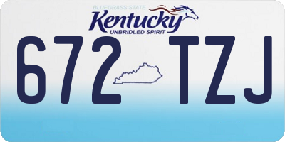 KY license plate 672TZJ