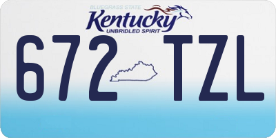 KY license plate 672TZL